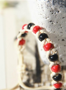 编织陶瓷民族风可调节饰品手链