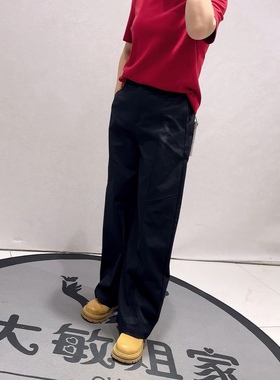 25009豪雅依绣2026年货春款新品简洁百搭休闲布料弯刀裤肥腿裤