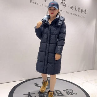 9018芮娜依莲冬款新品防风袖双拉链高档洋气显瘦羽绒服加大码女装