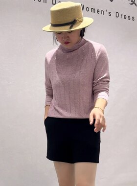 5142芮娜依莲初冬新品带亮钻高级感舒适简洁大方打底衫加大码女装