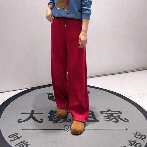 76页80732初冬新品遮肉显瘦简约百搭带兜加绒弯刀休闲裤大码女裤