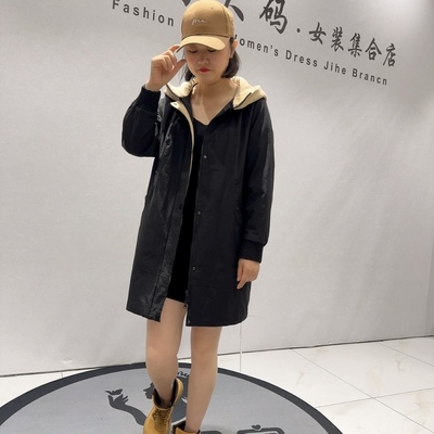 25556天骄一生水初冬新品卫衣料绗棉显瘦棉服外套加大码女装