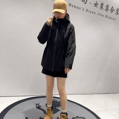 25505天骄一生水初冬新品防风拉链带雨挡可抽绳户外风棉服外套