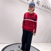 新品 重工动物图案洋气减龄开衫 加大码 1595芮娜依莲年货春款 女装