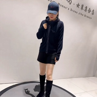 女装 6530女权贵族春款 上衣加大码 拼接面料百搭休闲显瘦长袖 新品