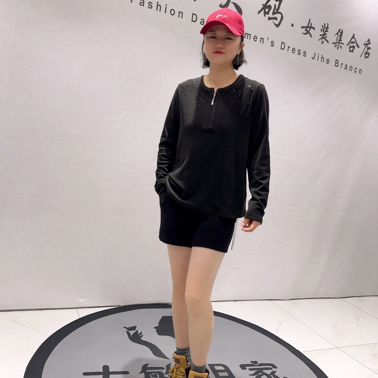 1005针丝缘子汇冬款新品洗水时尚重工亮钻百搭德绒衫加大码女装