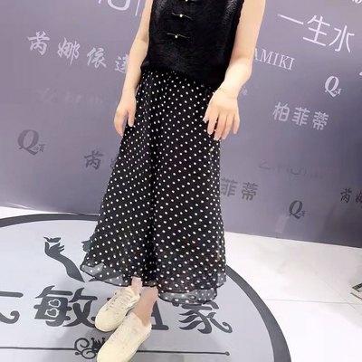 芮娜依莲8063夏季新款真丝雪纺轻薄透气洋气减龄遮肉显瘦大码裤裙