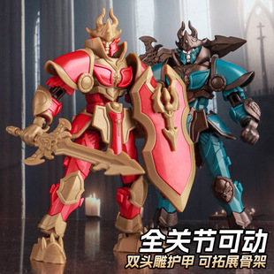 玩具 亚瑟王骑士模型幸运13关节人偶摆件盾甲战士机器人男孩组装