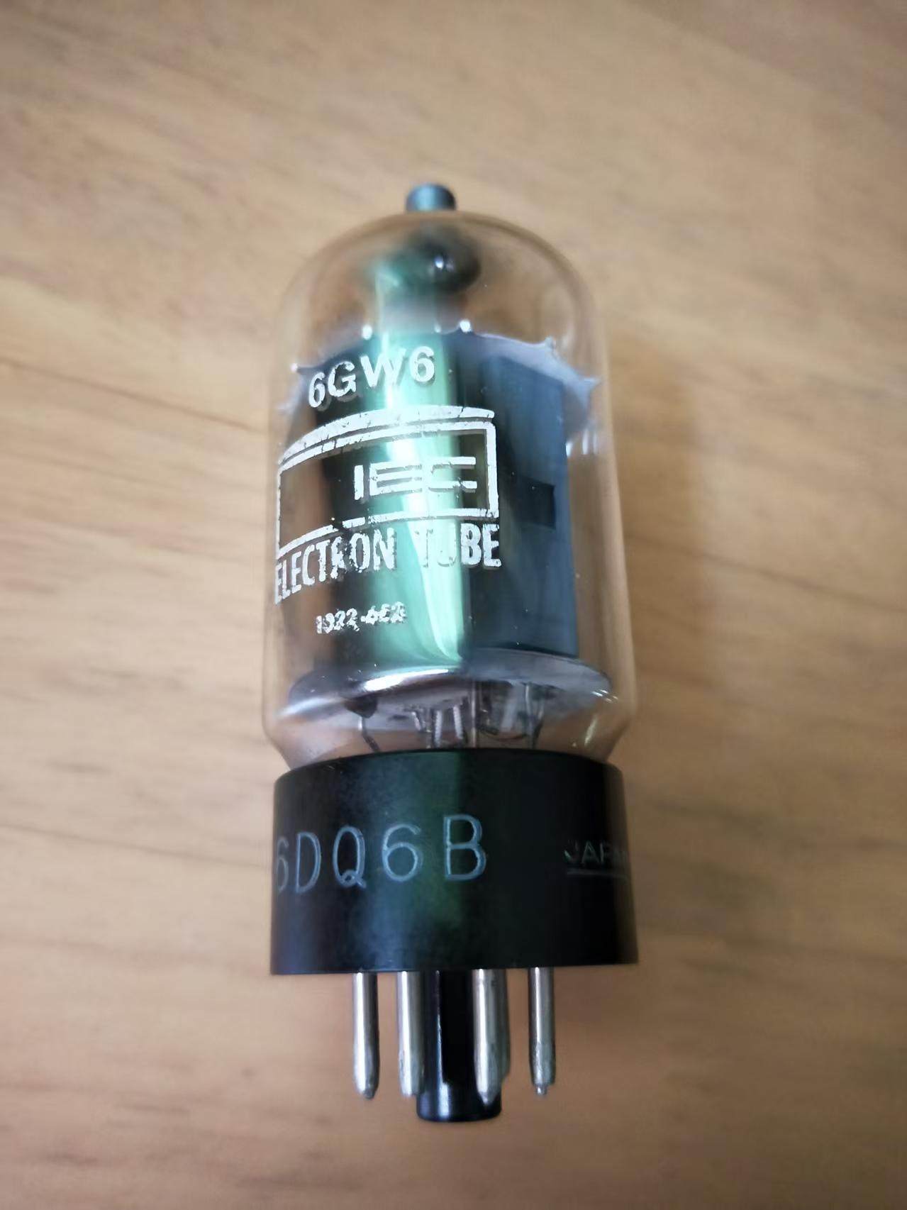 老收音机拆下日本产6GW6电子管