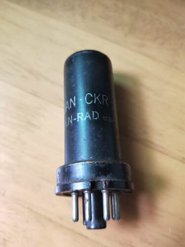 老收音机拆下美国产jan-ckr-6n7电子管
