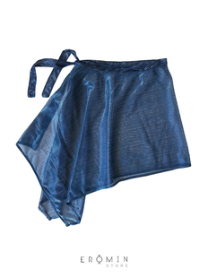 韩版 薄款 叠穿设计感裙帘绑带小个子搭配半身裙 蕾丝屁帘夏季 一片式