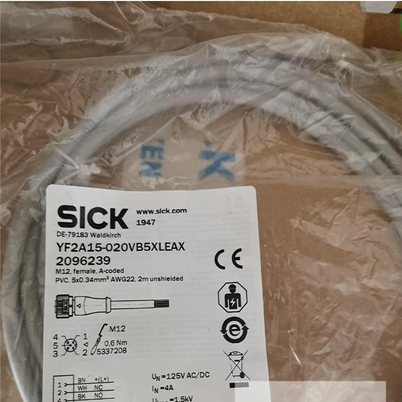 YF2A15-020VB5XLEAX插头电缆SICK