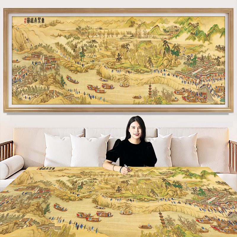 小娥姐姐现代客厅康熙南巡十字绣