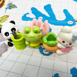 收纳圆针筒十字绣插针包布艺手腕针扎刺绣手工diy绣花针收纳工具