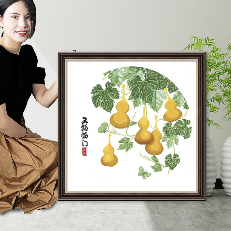 五福临门十字绣2025年新款线