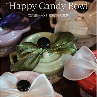 手提袋 喜糖盒高級感婚禮陶瓷小飯鍋小碗原創生日回禮定制多色套裝