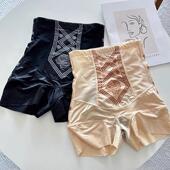 安全裤 平角高腰网纱薄内裤 产后束腹美体塑形收腹裤 塑造小蛮腰