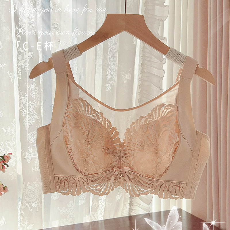 全罩薄软钢圈大胸显小调整型内衣