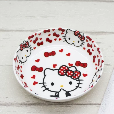 Hello kitty, мультяшная детская пластиковая посуда