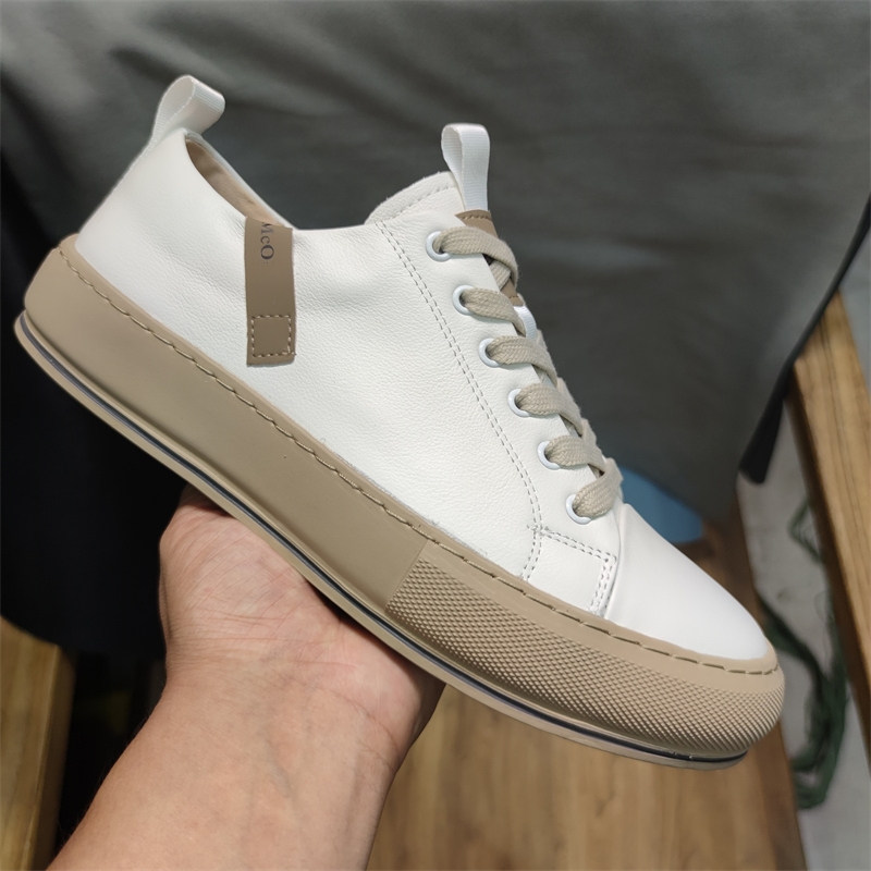 清仓特价厚底头层牛皮小白鞋