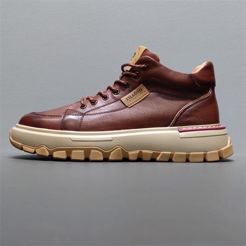 捡漏稀缺外贸头层牛皮厚底马丁靴