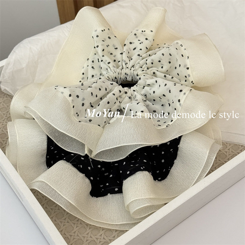 韩版波点双层花边大肠发圈2026新款高级感头花气质扎头绳马尾发绳,饰品/流行首饰/时尚饰品新,发饰,淘宝优惠券,粉丝福利购,淘宝优惠卷