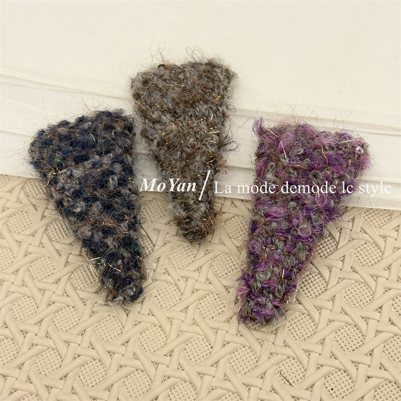 秋冬毛线发夹渐变彩线侧边夹刘海边夹三角发卡基础百搭bb夹小夹子,饰品/流行首饰/时尚饰品新,发饰,淘宝优惠券,粉丝福利购,淘宝优惠卷