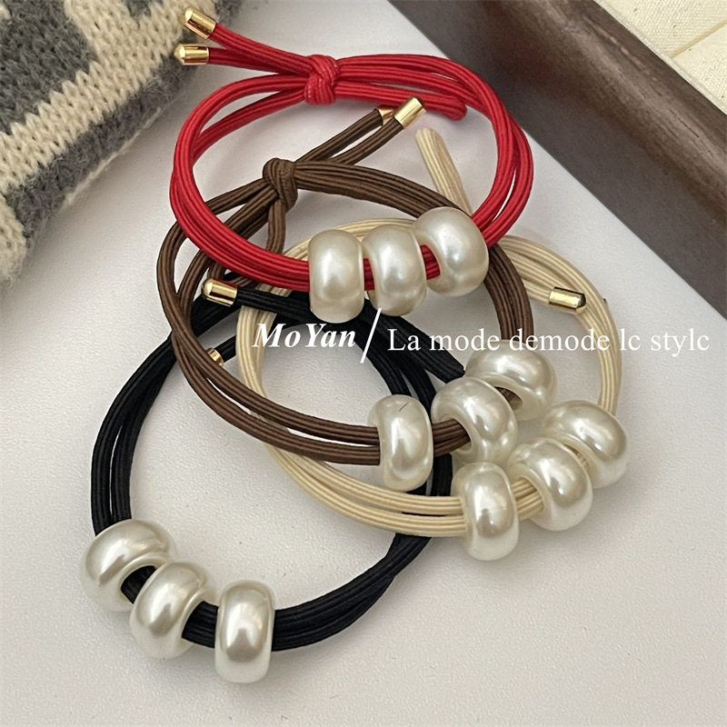 新年红珍珠头绳小众设计气质橡皮筋发圈网红简约高弹力扎马尾发绳,饰品/流行首饰/时尚饰品新,发饰,淘宝优惠券,粉丝福利购,淘宝优惠卷