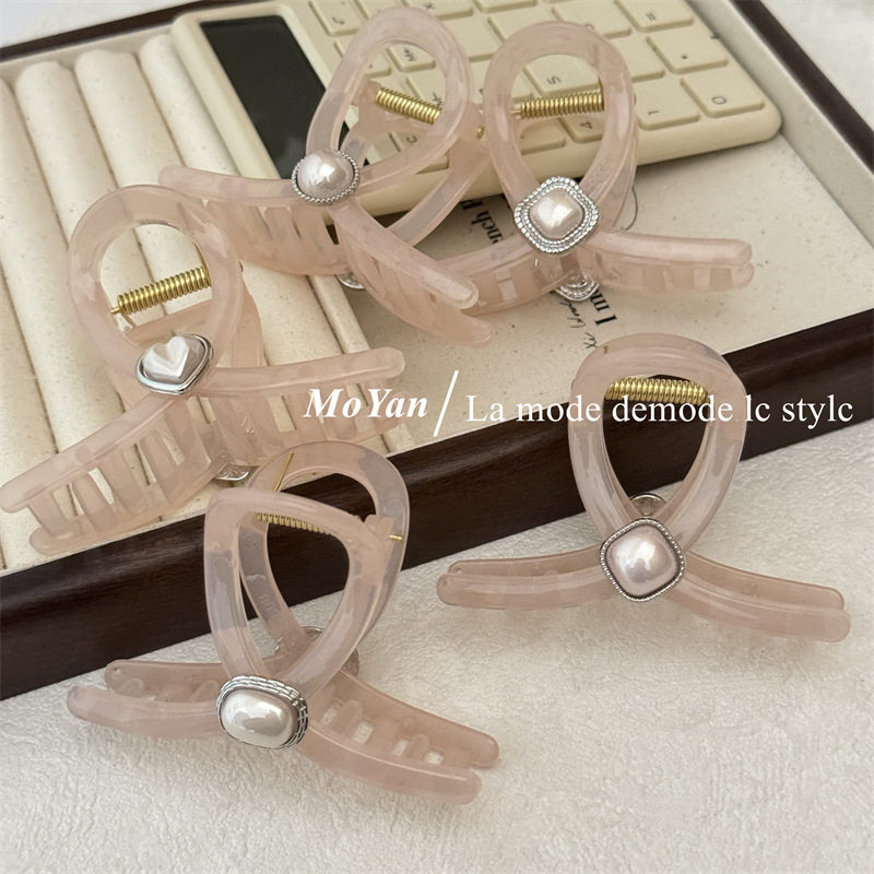 高级感气质珍珠抓夹小众粉色夹子发夹女后脑勺鲨鱼夹2026新款发卡,饰品/流行首饰/时尚饰品新,发饰,淘宝优惠券,粉丝福利购,淘宝优惠卷