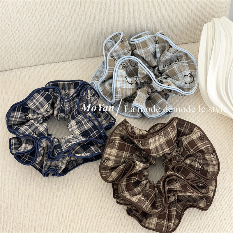 韩版学院风格纹布艺四层束腰大肠发圈高级感卡通发绳气质百搭头绳,饰品/流行首饰/时尚饰品新,发饰,淘宝优惠券,粉丝福利购,淘宝优惠卷