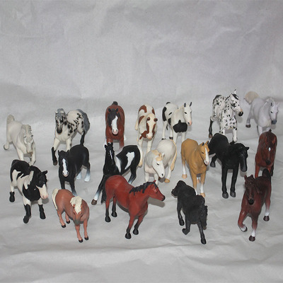 terra动物模型塑胶玩具马黑马