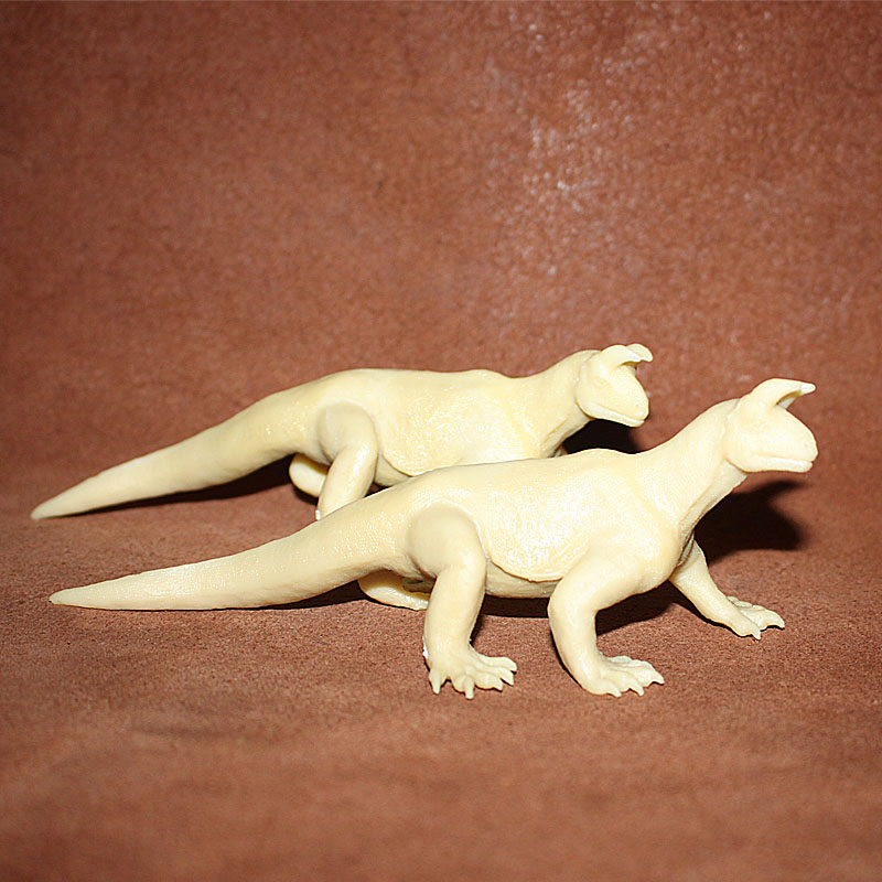 safari 仿真动物恐龙模型 玩具塑胶场景摆件 印度犄龙未上色
