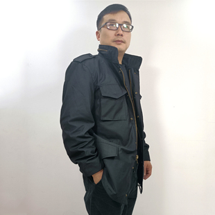 战术夹克外套军迷棉服大衣男装 户外黑色美军m65战地风衣军版 冬季