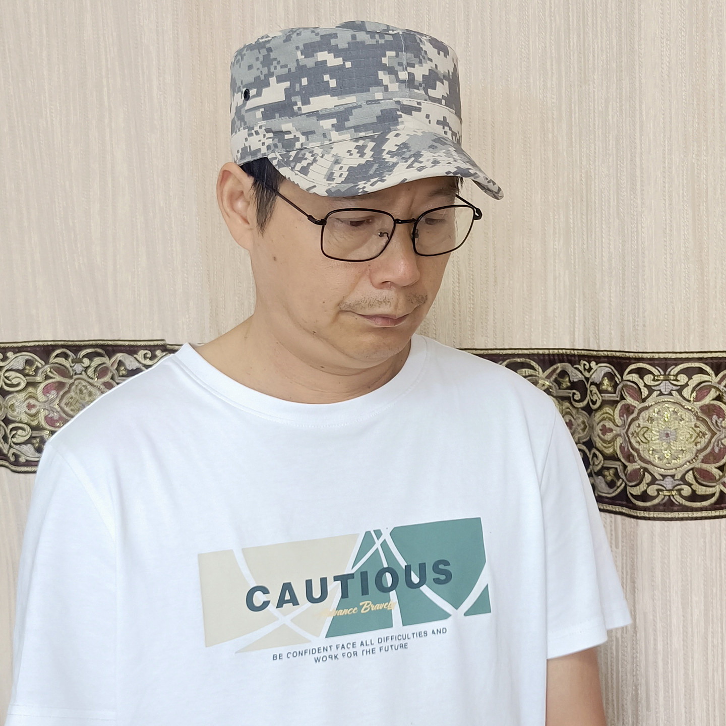 定制调节大头围ACU迷彩小兵平顶作训帽子男款战术防风棒球鸭舌帽