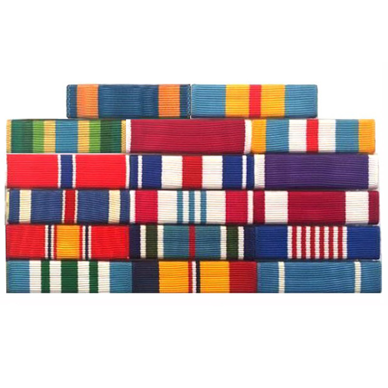 美国空制服常服礼服胸前彩色布条胸章勋略章资质徽章资历架条