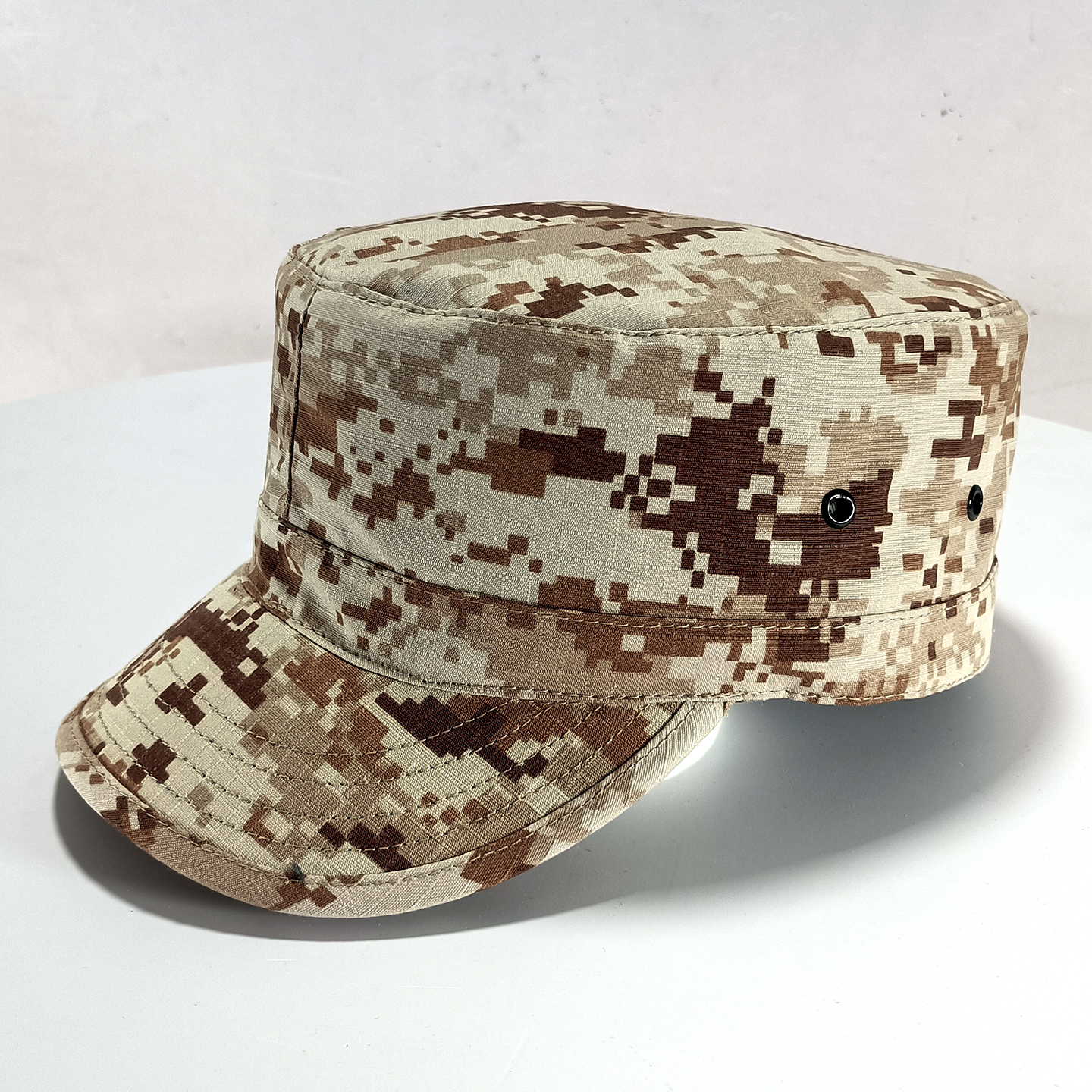 户外军迷美军沙漠迷彩战术小兵帽作训鸭舌帽子男款平顶棒球帽调节