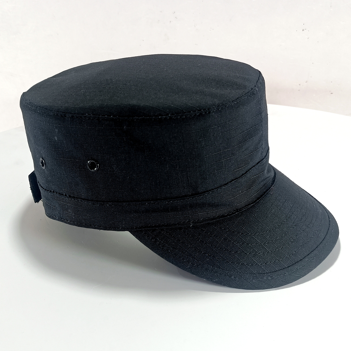 定制美式军迷户外黑色小兵作训帽战术鸭舌帽子男款平顶棒球帽调节