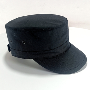 定制美式军迷户外黑色小兵作训帽战术鸭舌帽子男款平顶棒球帽调节