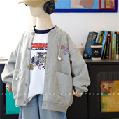 中大童帅气上衣运动开衫 MILK KIDS.男童潮牌宽松卫衣外套春秋款
