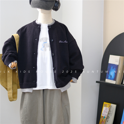 男童2025秋冬新款针织毛衣开衫