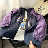 2026新款 MILK KIDS.男童冲锋衣春秋款 儿童连帽户外反光帅气外套