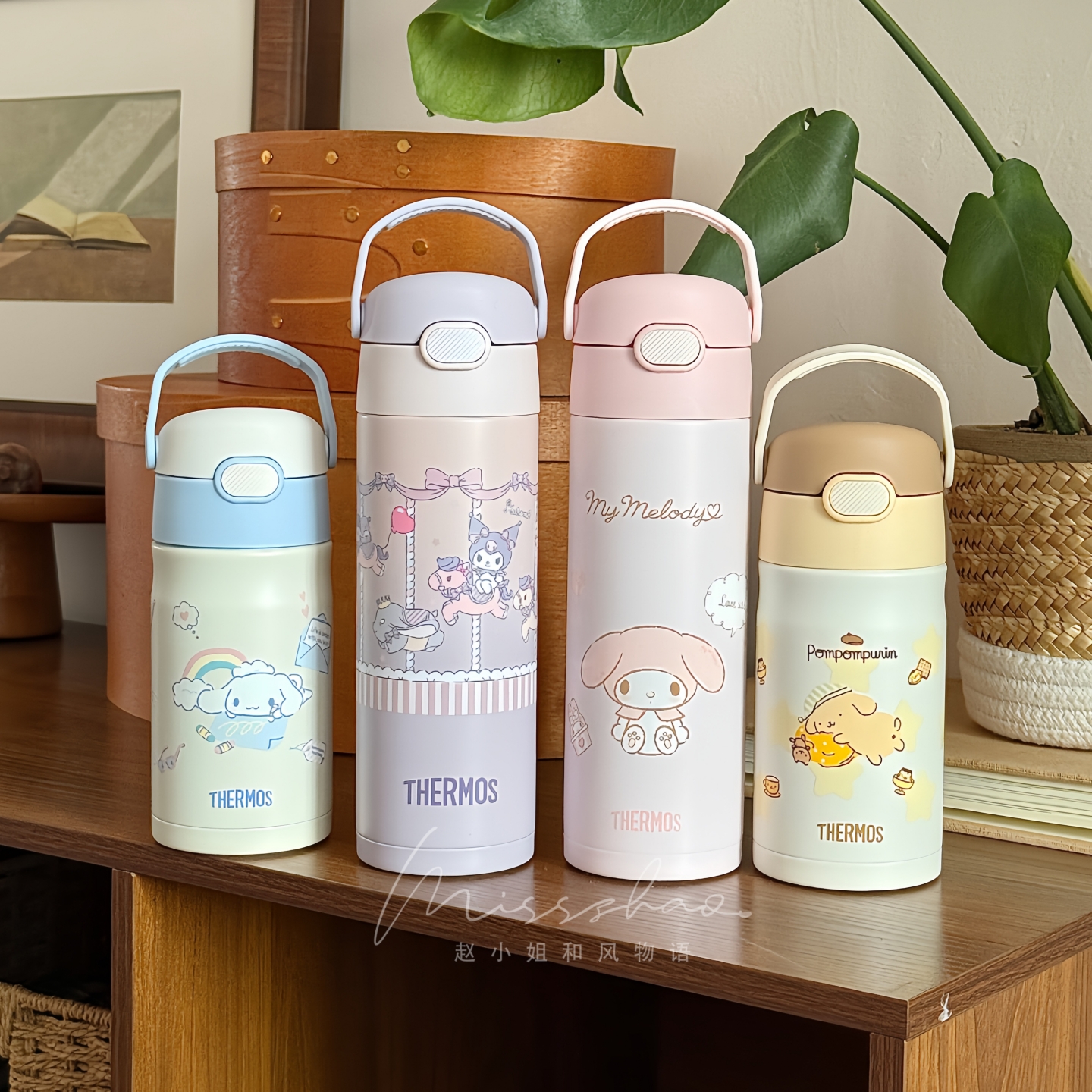 膳魔师儿童316L不锈钢保温杯子宝宝吸管幼儿园学生便携饮喝水壶