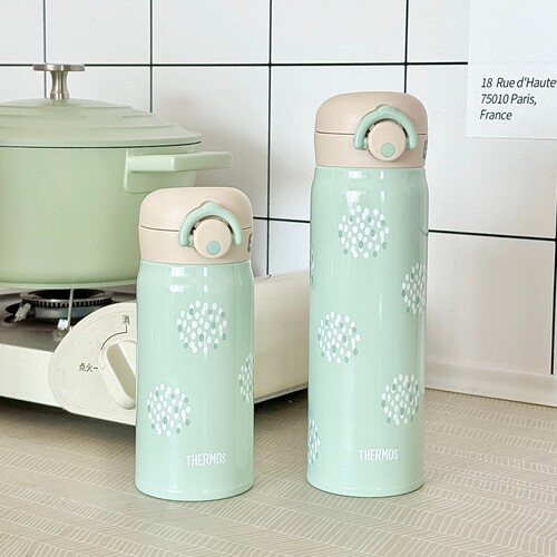 膳魔师绿色点点保温杯350ml