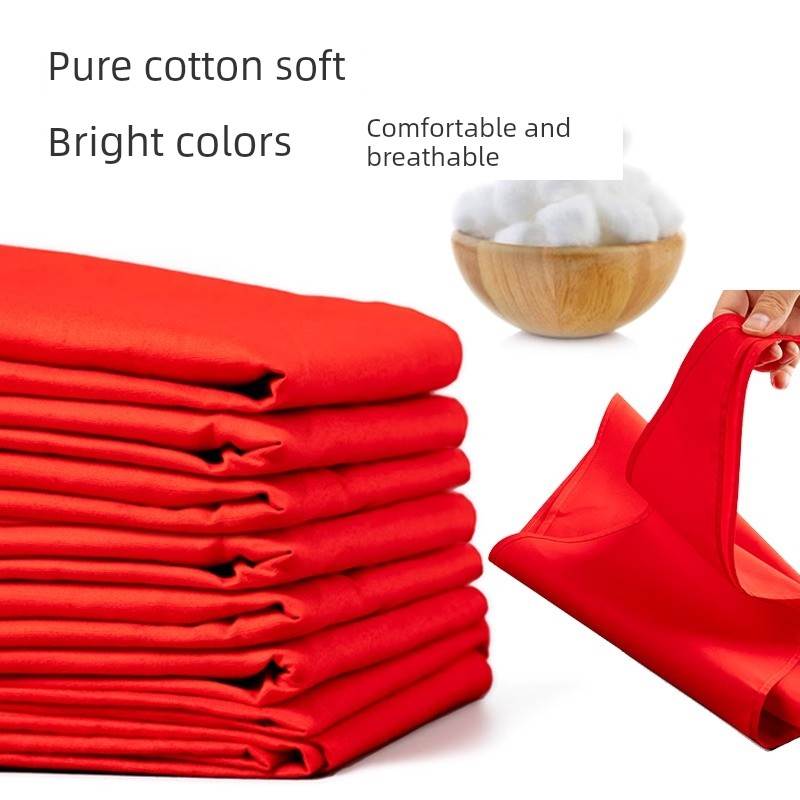 纯棉小学生加厚红领巾纯棉红领巾真丝通用标准正品1.3米小大号儿