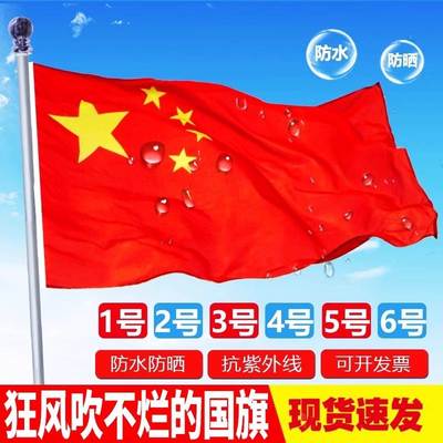 标准纳米防水五星红旗户外123456号旗定制大小旗帜灯杆旗防水防晒