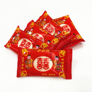 双喜云片糕结婚喜糕放糖盒内糕点南通特产步步糕金童玉女传统包装