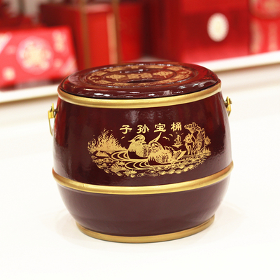 结婚子孙桶实木质子桶陪嫁妆小号子孙宝桶出嫁小马桶女方婚庆用品