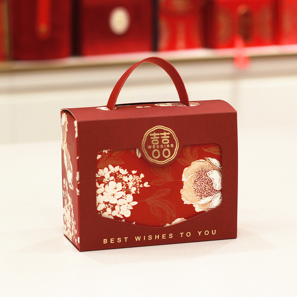 精美礼盒结婚喜糖盒礼品盒大号手提韩版包装盒糖果喜饼订婚伴手礼