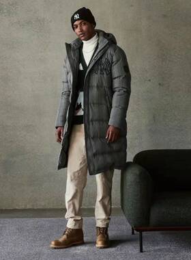 KITH & MLB for New York Yankees Midi Parka扬基联名羽绒服