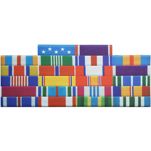 军迷美国陆君制常服礼服胸前彩色布条胸章勋略勋章资历架胸针徽章